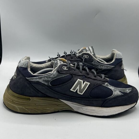New Balance Vintage Shoes Mens 13 4E Heritage Collection MR993BK Navy Leather - Picture 6 of 11